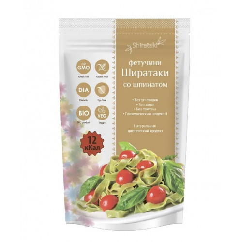 Фетучини со шпинатом Ширатаки | Shirataki Fettuccine with spinach 340g