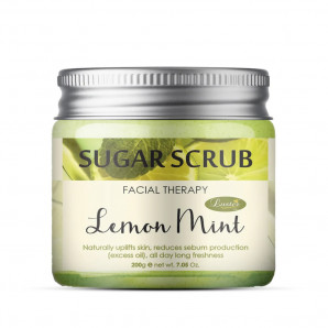 Сахарный скраб для лица с маслами цедры лимона и мяты Lemon Mint Sugar Scrub | Luster 200мл