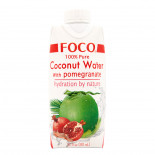 Кокосовая вода с соком граната Фоко | Foco Coconut water with pomegranate Tetra Pak 330ml