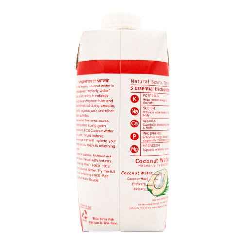 Кокосовая вода с соком граната Фоко | Foco Coconut water with pomegranate Tetra Pak 330ml