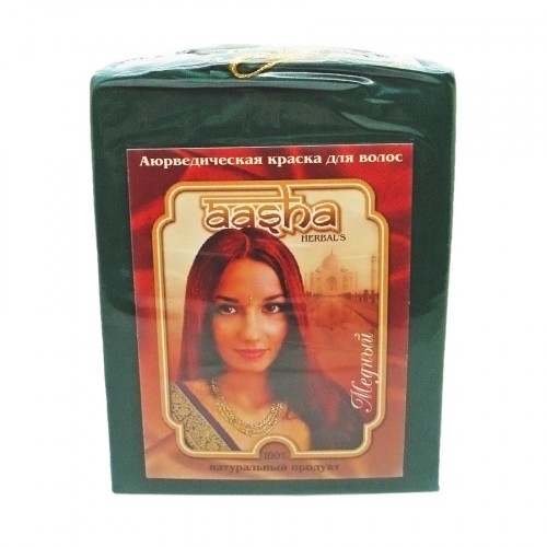 Краска для волос на основе хны медный (hair dye) Aasha | Ааша 100г