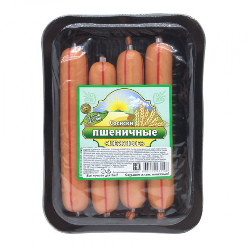 Вегетарианские сосиски Нежные (vegetarian sausages) Высший Вкус 300г