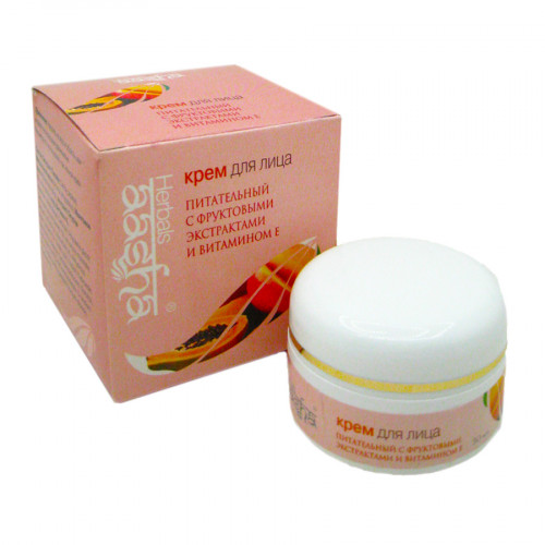 Питательный крем для лица с витамином Е и фруктами (face cream) Aasha | Ааша 50мл