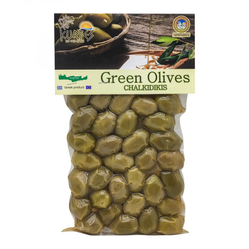 Зеленые оливки сорт Халкидики (olive) Kurtes | Куртэс 250г