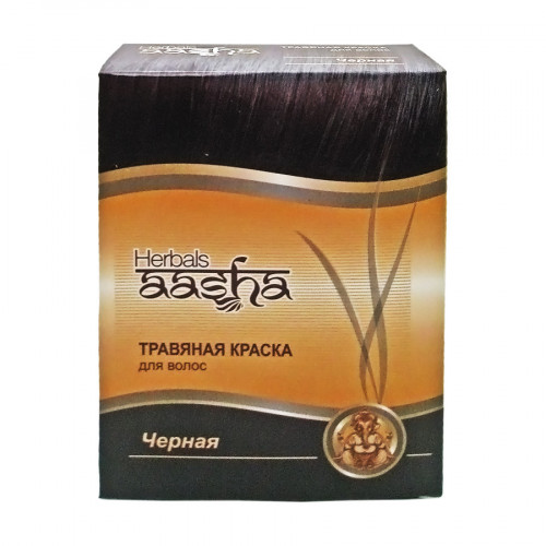 Краска для волос на основе хны черная (hair dye) Aasha | Ааша 60г