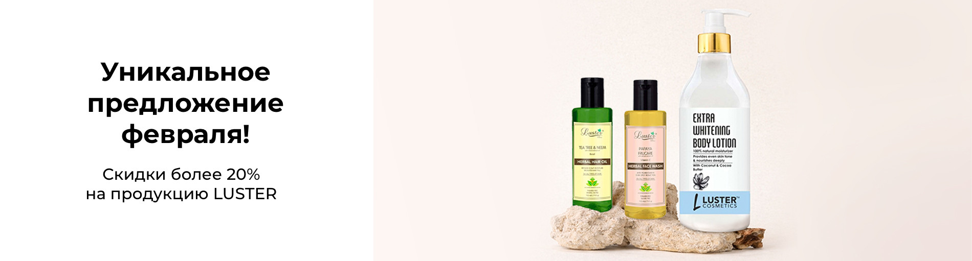 Luster уникальное предложение на начало февраля