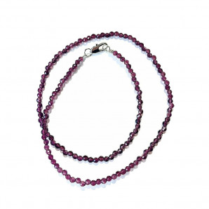 Бусы Шпинель Лиловый вечер с алмазной огранкой 1шт