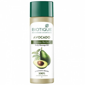 Расслабляющее массажное масло для тела с авокадо Avocado Stress Relief Body Massage Oil Biotique | Биотик 200мл