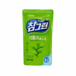 LION Chamgreen 800g refill Жидкость для мытья посуды с ароматом зеленого чая