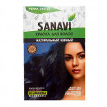 Краска для волос на основе хны (hair dye) Натуральный черный Sanavi | Санави 75г