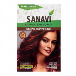 Краска для волос на основе хны (hair dye) Светло-коричневый Sanavi | Санави 75г