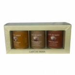  Набор натурального кофе в подарочной упаковке с ароматом Французской ванили,Фундка и Классическим Bharat Bazaar Natural Instant Flavoured coffee 3 in 1 Gift pack 150g