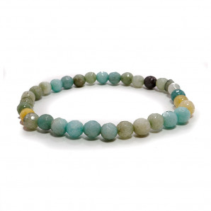 Браслет из камня с огранкой Амазонит процветание и благополучие в семье 6мм