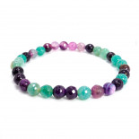 Браслет из камня с огранкой Флюорит оберег на верность и любовь 6мм