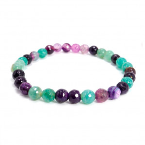 Браслет из камня с огранкой Флюорит оберег на верность и любовь 6мм