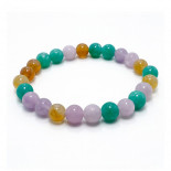 Браслет из камня Денежный магнит МИКС Хризопраз Цитрин Аквамарин 8мм