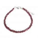 Браслет Аметистовый Шпинель c алмазной огранкой  3мм