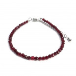 Браслет из камня Лунный камень и Розовый кварц символ любви и верности 6мм