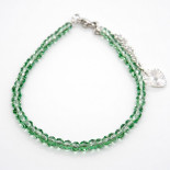 Браслет Зеленый Шпинель с алмазной огранкой 3мм