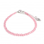 Браслет Розовый Шпинель с алмазной огранкой  3мм