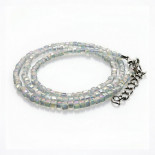 Бусы чокер Кубик хрусталь Белоснежный перламутр алмазная огранка 3мм-38см