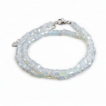 Бусы чокер Кубик Белый перламутр алмазная огранка 4мм-38см