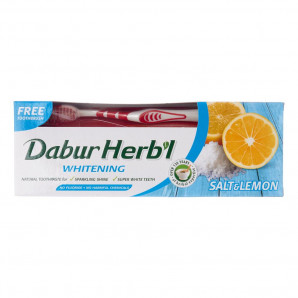 Dabur Toothpaste Salt and Lemon with Toothbrush Зубная паста (соль и лимон с зубной щеткой) 150г