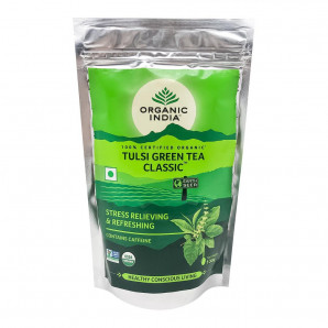 Зеленый чай с тулси (green tea with tulasi) Organic India | Органик Индия 100г