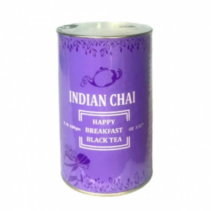 Bharat Bazaar Happy Breakfast Black Tea Чай Чёрный Индийский в банке Счастливый Завтрак 100г