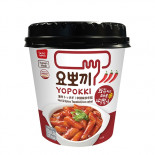 YOPPOKI Hot Spicy Topokki rice cake Токпокки рисовые палочки с остро-пряным соусом стакан 120г