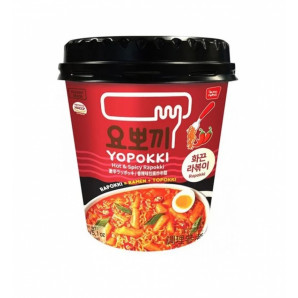 YOPPOKI Hot   Spicy Cup Rapokki Рапокки остро-пряный рамен с рисовыми палочками 145г