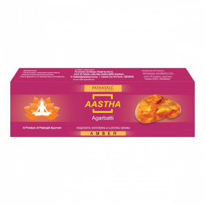 Благовоние Амбра PATANJALI Aastha Agarbatti 75g