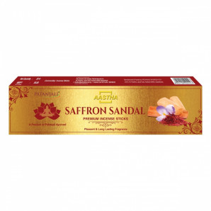 Благовоние Шафран-Сандал PATANJALI Aastha Premium Agarbatti Saffron Sandal 20pcs