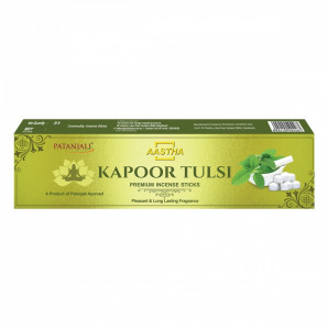 Благовоние Капур-Тулси PATANJALI Aastha Premium Agarbatti Kapoor Tulsi 20pcs