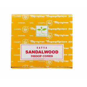 SATYA Sandalwood  Dhoop Cone Благовония конусы 12шт  