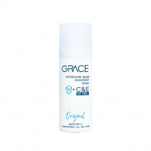 GRACE Potassium Alum Deodorant Spray Original + C&E квасцовый дезодорант спрей Натуральный + витамины С и Е 50мл