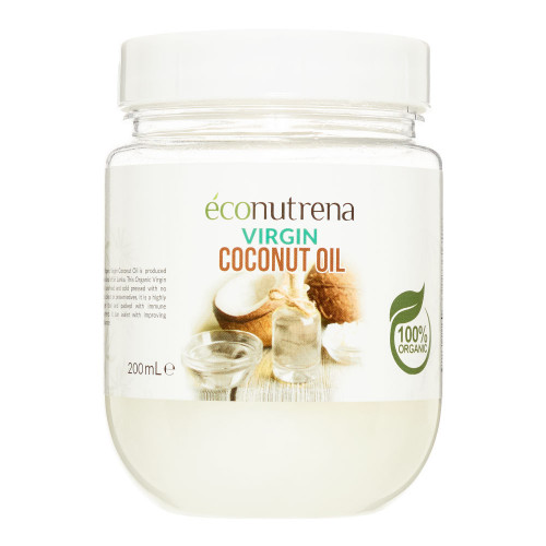 Органическое кокосовое масло холодного отжима | Econutrena 200г