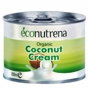 Кокосовые сливки, жирность 22%, ж/б ORGANIC | Econutrena 200мл