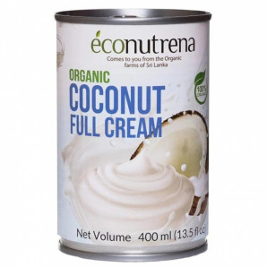 Кокосовые сливки, 30%, ж/б ORGANIC | Econutrena 400мл
