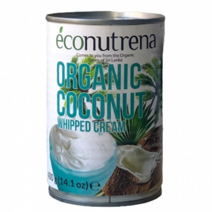 Органические взбитые кокосовые сливки, 30%, ж/б ORGANIC | Econutrena 400мл