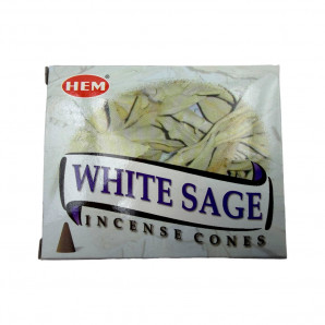 HEM White Sage Cones Благовоние конусы Белый Шалфей 28г