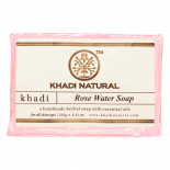 KHADI NATURAL Натуральное мыло ручной работы с розовой водой | ROSE WATER SOAP 125г