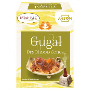 Благовоние конусы сухие Гугал  PATANJALI Aastha Guggal Dry Dhoop Cones 20g