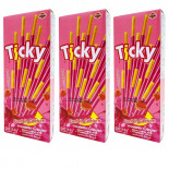 Бисквитные палочки Ticky покрытые клубничным кремом Uni Firms | Юни Фирмы 18г