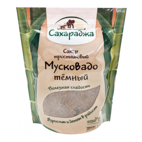 Тростниковый сахар темный Мусковадо (cane sugar) Сахараджа 450г