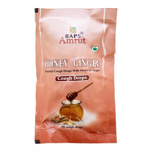 Леденцы от кашля Мед   Имбирь (Honey   Ginger Cough Drops) Baps Amrut | Бапс Амрут 20шт