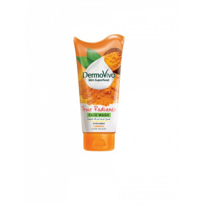 Средство для умывания и удаления черных точек на коже DermoViva Skin Superfood Turmeric True Radiance Face Wash 150g 