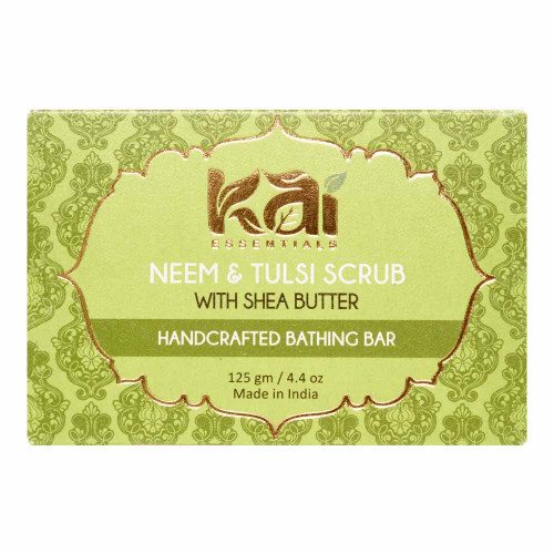 Мыло Neem   Tulsi Scrub Скраб с нимом и тулси Премиум с маслом ши KAI ESSENTIALS | КАЙ ЭССЕНЦИАЛС 125мл