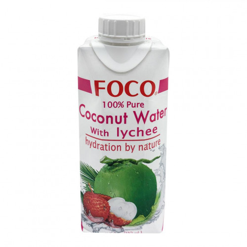 Кокосовая вода с соком личи (coconut water) Foco | Фоко 330мл