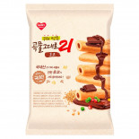 KEMY Premium Baked Grain Crispy Roll 21 Chocolate Трубочки 21 злак шоколад 50г